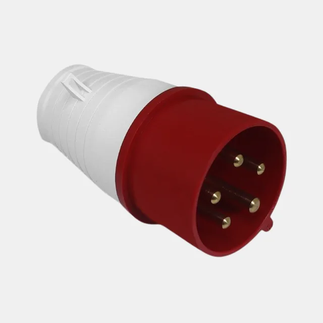 Plugue 3p+t+n 32a 6h 380v Industrial