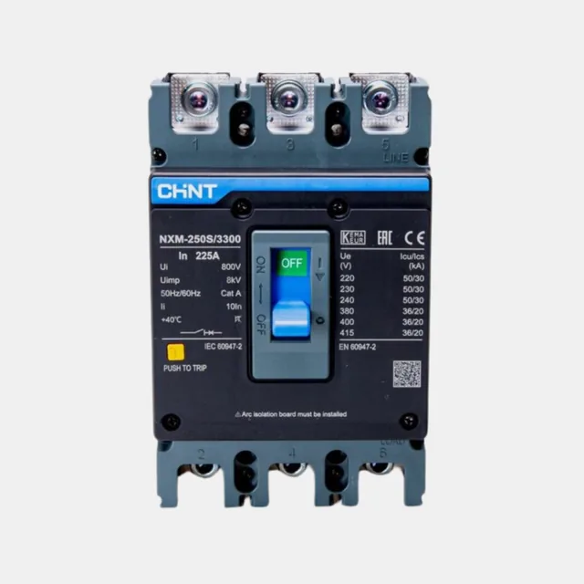NXM-250S/3300 225A 35kA - DISJUNTOR EM CAIXA MOLDADA TRIPOLAR (3P) 225A 35KA