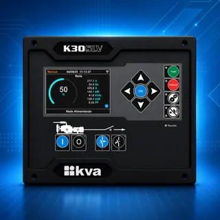 K30SLV, K30SLV V2026, controlador K30SLV, controlador lógico programável K30SLV, controlador para grupo gerador, controlador de gerador, CLP grupo ger
